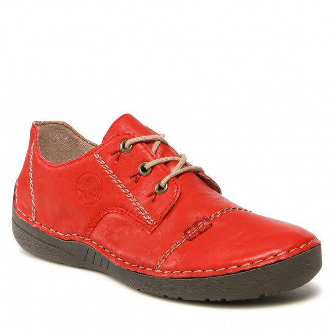 Rieker Lace-up Shoe with Contrast Stitching
