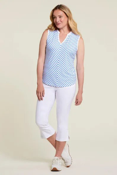Flatten-It Pull On Capri with Side Slit