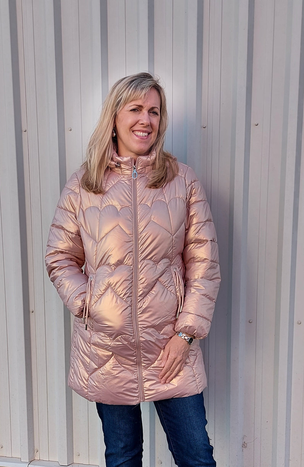 Heart Stitch Puffer Jacket