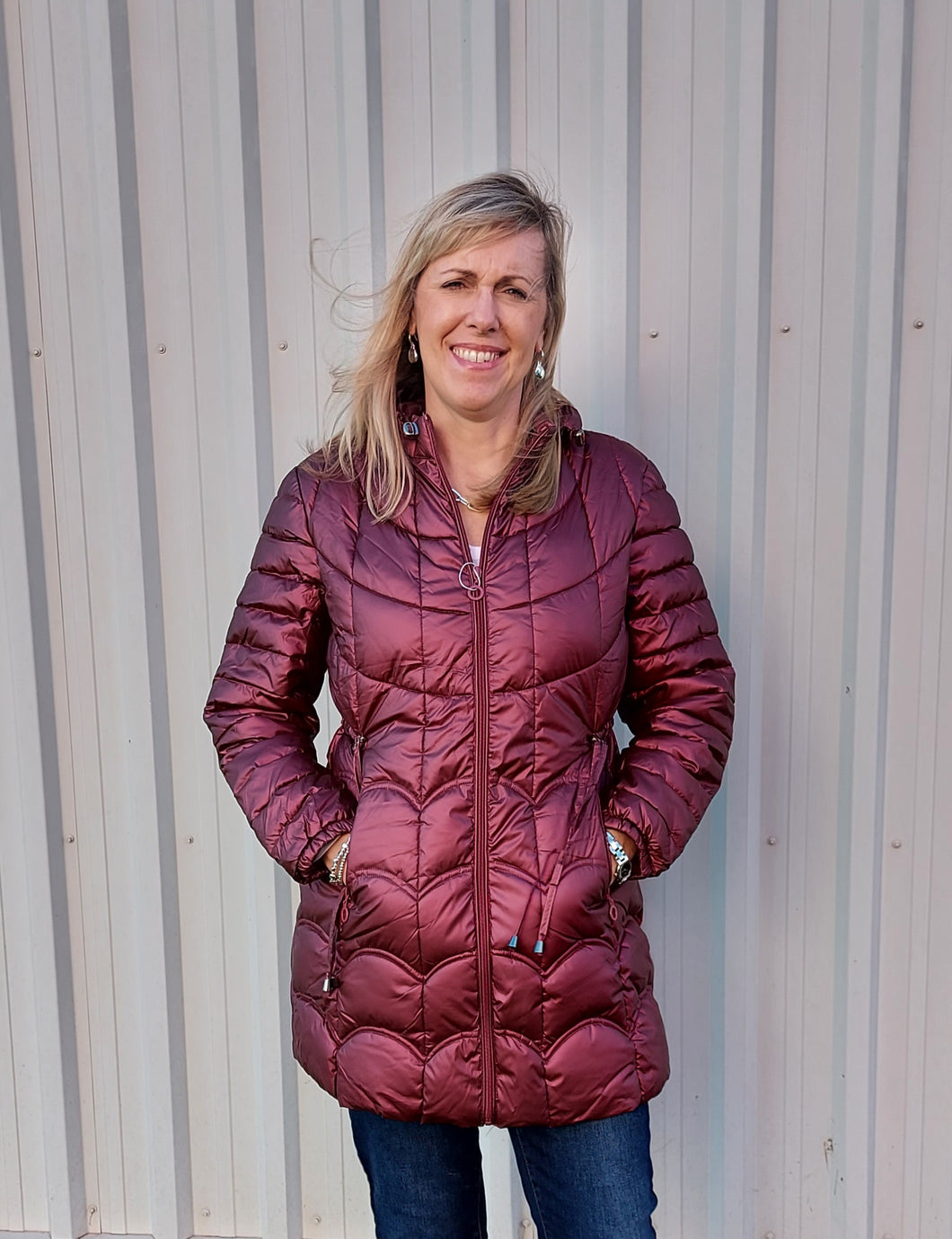 Scallop Stitch Puffer Jacket