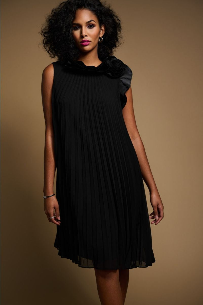 Joseph Ribkoff Pleated Chiffon Dress