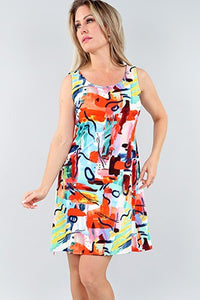 Multi Print Dress