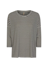Load image into Gallery viewer, Black/White Striped Knit Top
