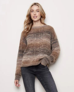 Chunky Knit Sweater with Cable Stitch Front
