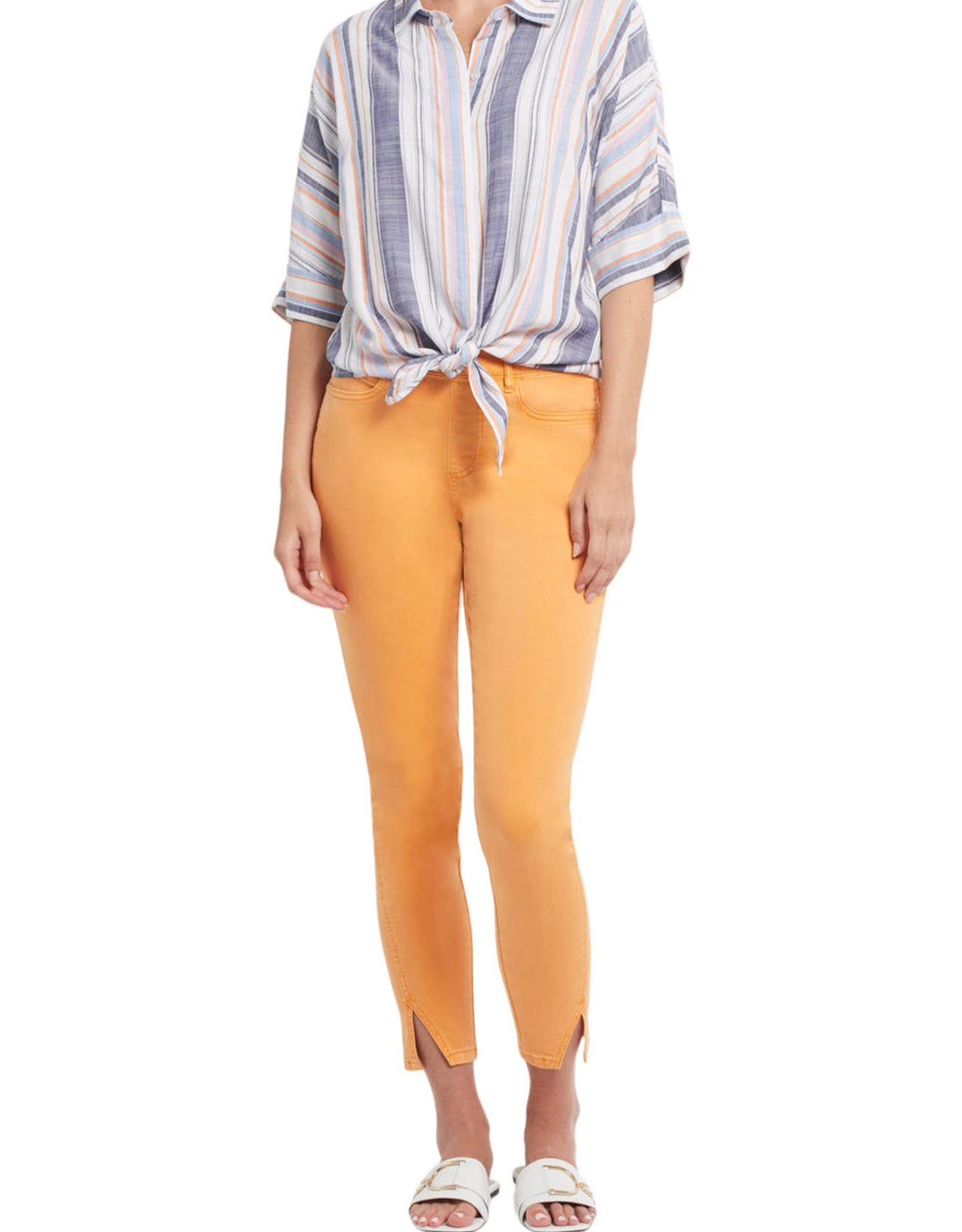 Striped Blouse with Tie