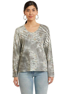 Animal Print Top with Bling