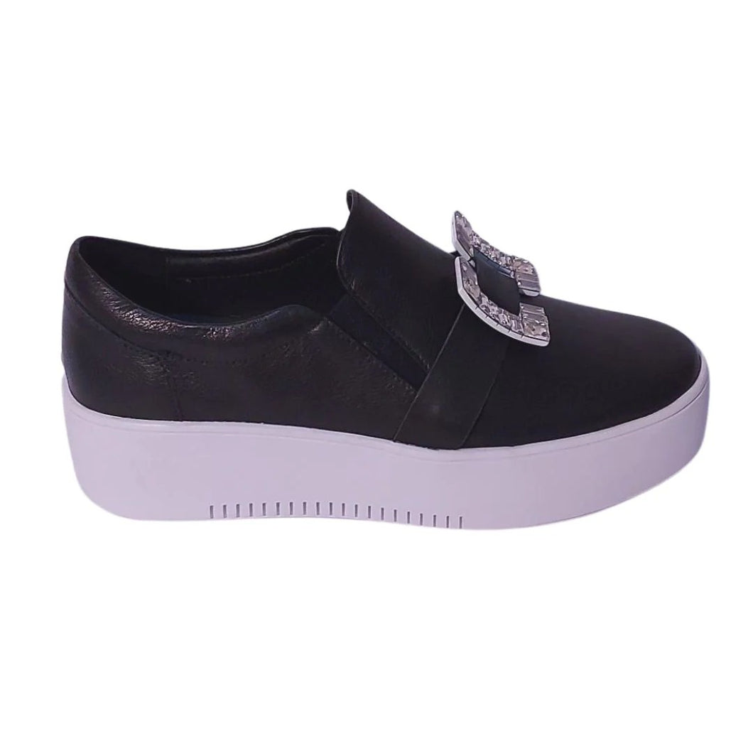 Wabes Platform Slip-On with Bling Buckle