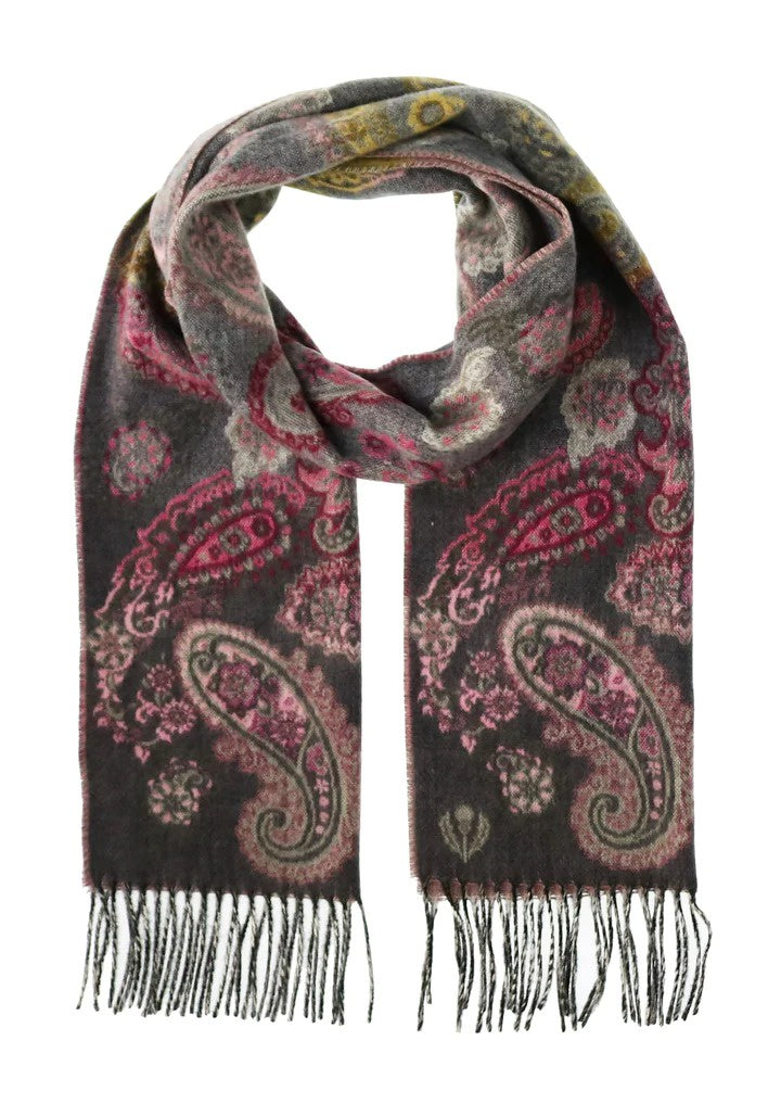 Fraas Reversible Cashmink Paisley Scarf