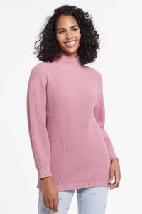 Mock Neck Tunic Sweater