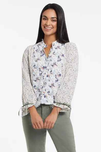 Mixed Floral Print Blouse