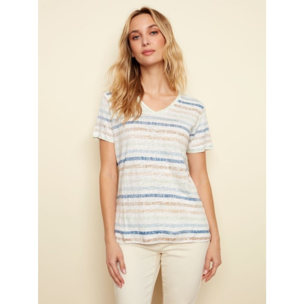 Linen Striped T-Shirt