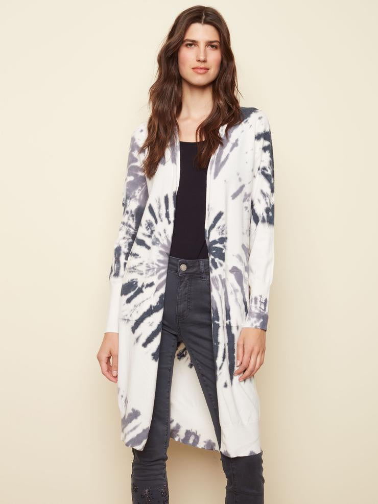 Tie-Dye Long Cardigan