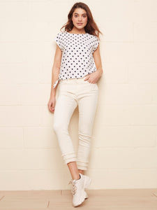Frayed Hem Ankle Jean