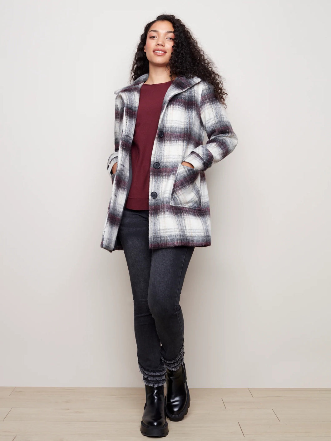 Funnel Collar Coat
