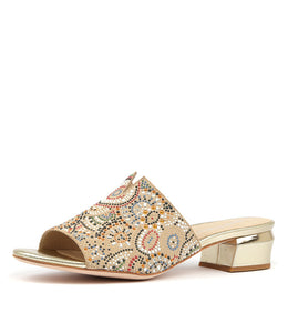 Tammy Beaded Slides with Heel