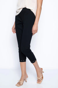 Picadilly Capris with Grommet Trimmed Hem