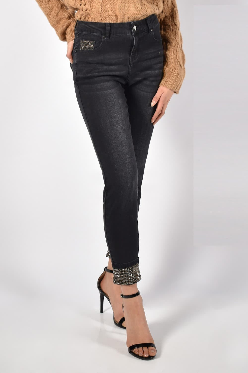 Frank Lyman Charcoal Denim Pant