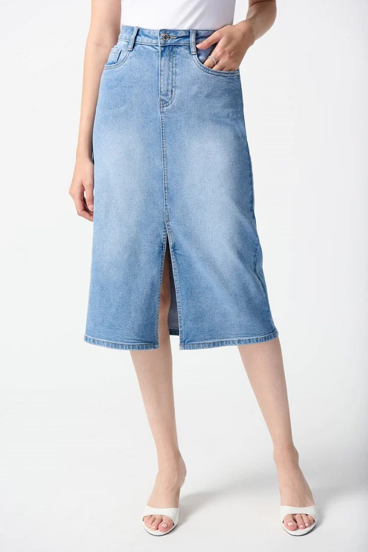 Joseph Ribkoff Mid-Length Denim Skirt