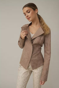 Structured Faux Leather Jacket