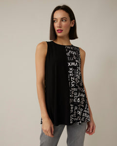 Joseph Ribkoff Bold Lettered Top