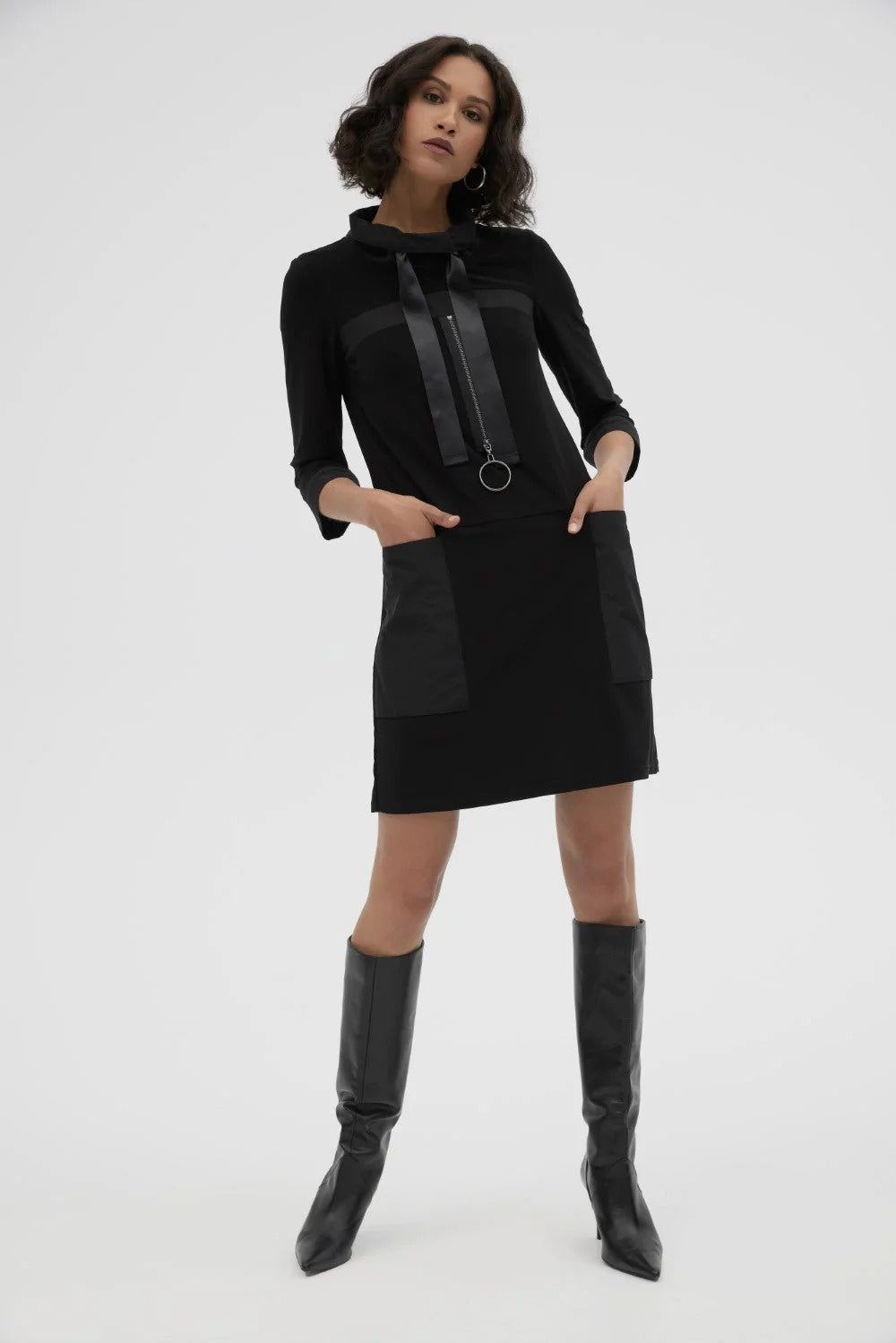 Joseph Ribkoff Taffeta Trim Dress