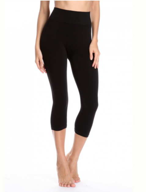 XL - Wide Band bamboo Capri Legging