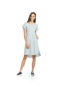 Striped Knit T-Shirt Dress