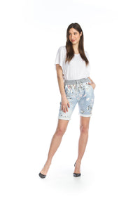 Floral Stretch Cotton Shorts