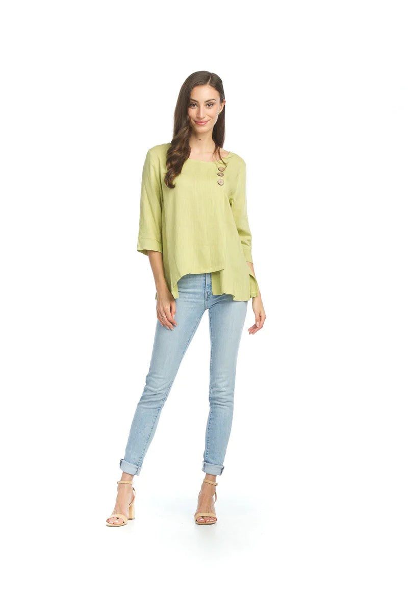 Crossover Linen Blend Top