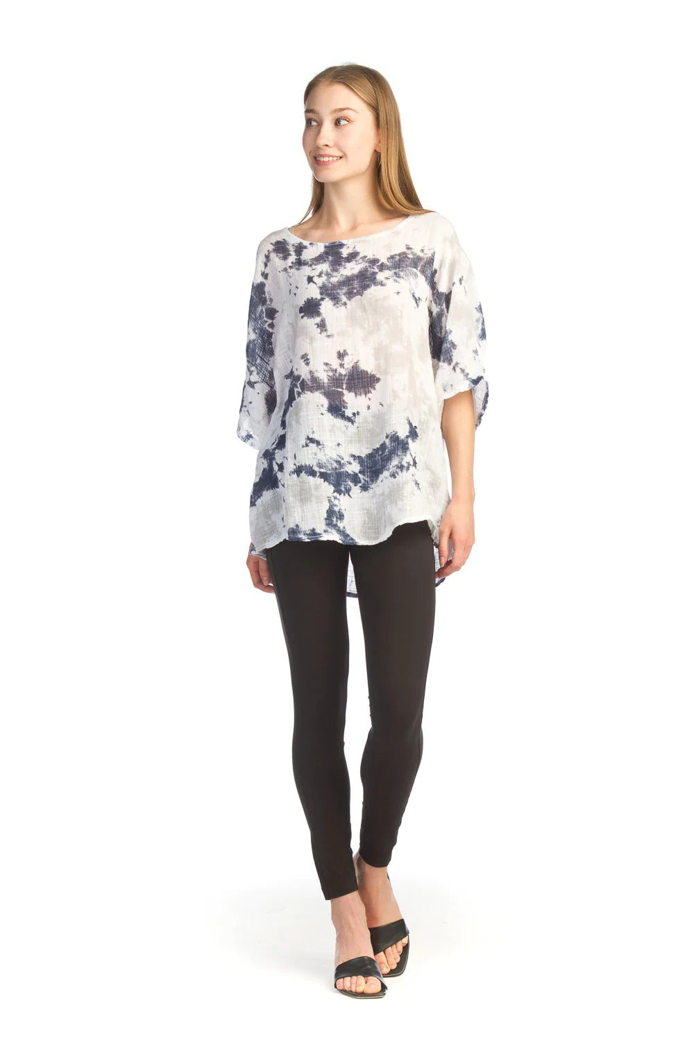 Tie Dye Oversized Cotton Blend Top