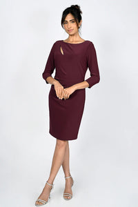 Frank Lyman Dress with Cut-Out & Side Pleats
