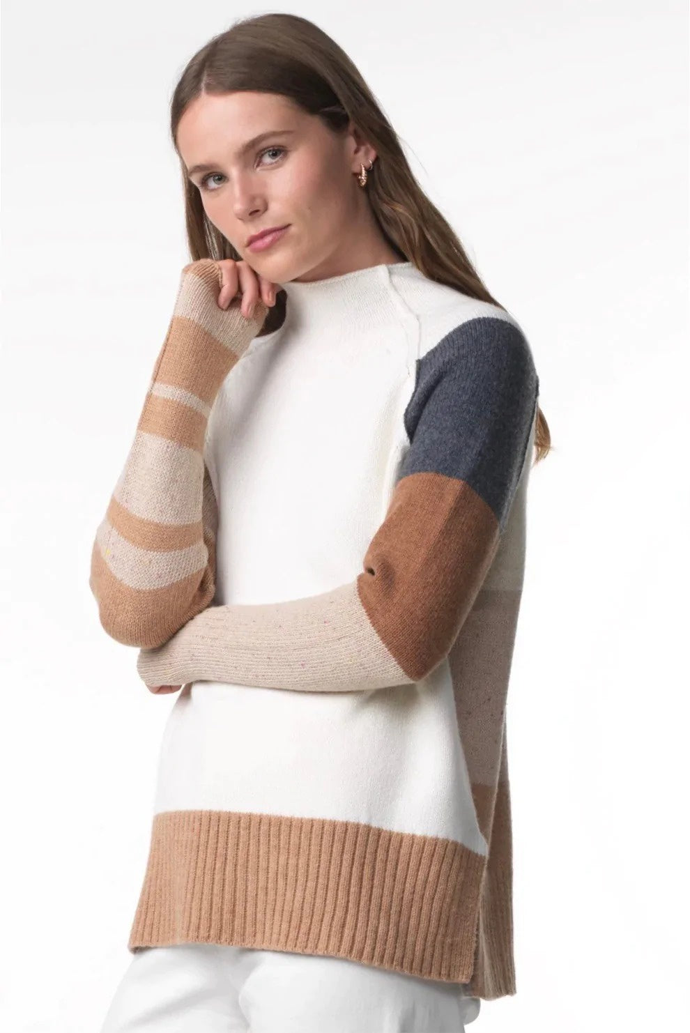 Zaket & Plover Colour Block Neutrals Sweater