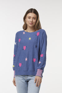 Zaket & Plover Hearts and Stars Sweater