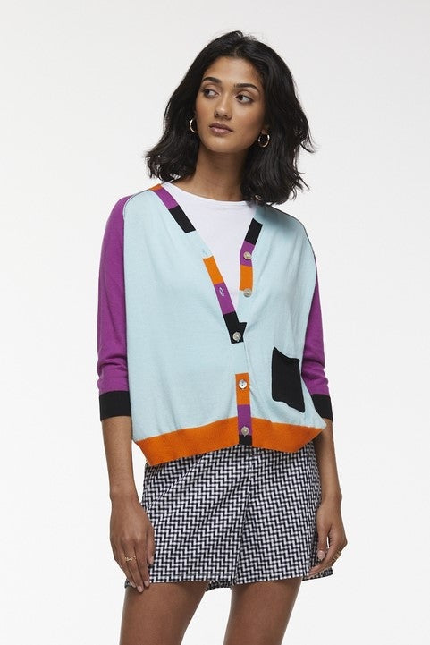 Zaket & Plover Colour Trim Cardi