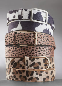 Vegan Animal Print Belts