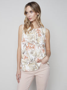 Print Top with Side-Ties