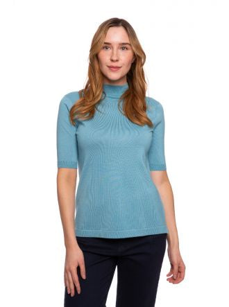 Fine Knit Mock Neck Sweater