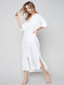 Button Front Tunic Dress