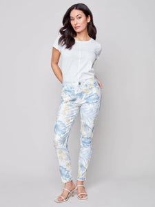 Printed Twill Ankle Pant