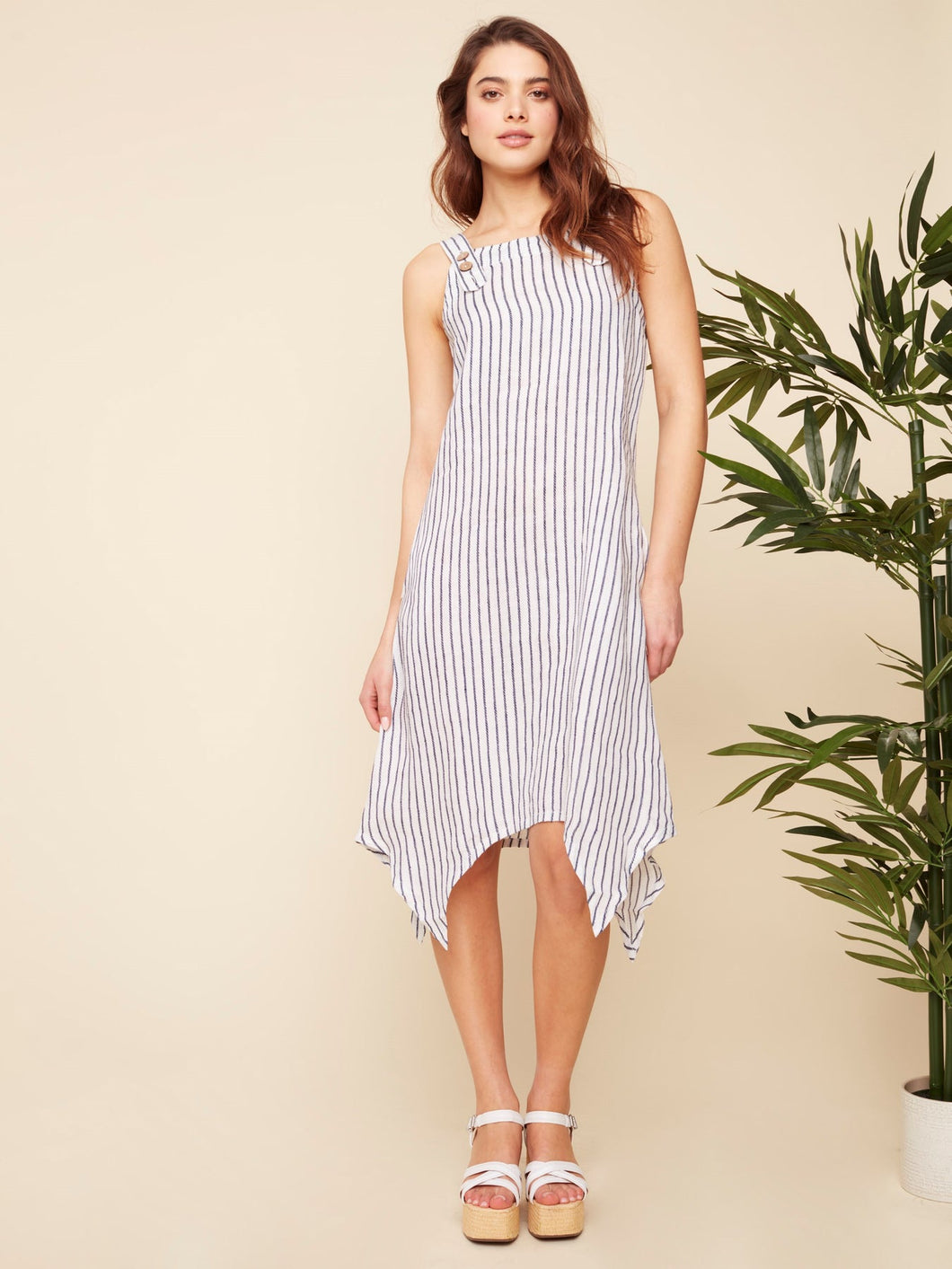 Shark Bite Dress with Shoulder Straps