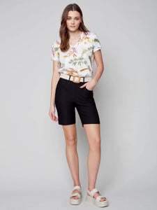 Belted Pull-On Shorts