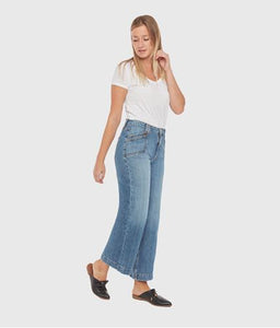 Faded Blue Wide-Leg Lola Jeans