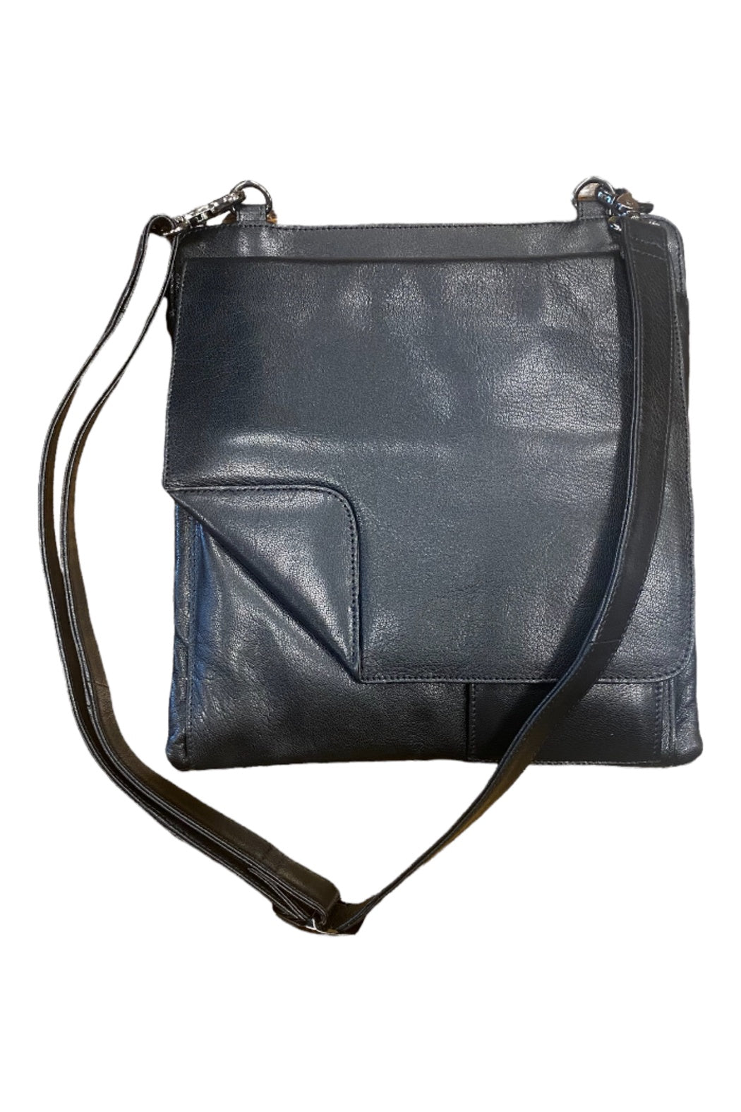 Silver Rose Genuine Leather Compartment Bag
