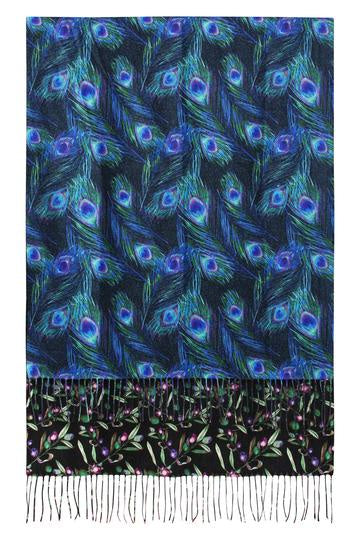 Smashed Lemon Peacock/Leopard Scarf