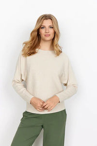 Mock Neck Sweater with Puffed Sleeves