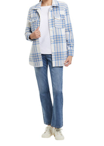 Teal Plaid Shacket